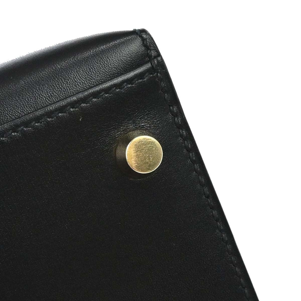 Hermès Black Box Calf Kelly 32 Sellier 2way Handbag