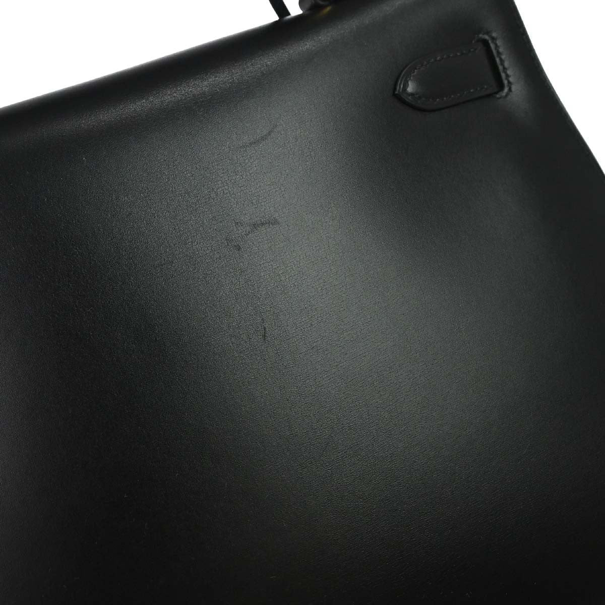 Hermès Black Box Calf Kelly 32 Sellier 2way Handbag