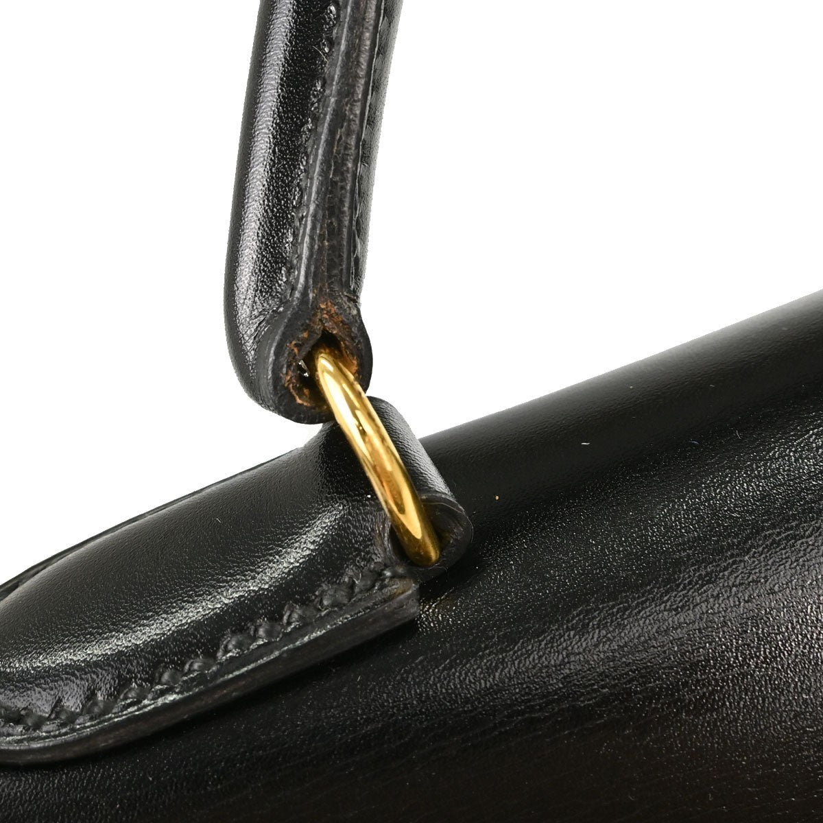 Hermès Black Box Calf Kelly 32 Sellier 2way Handbag