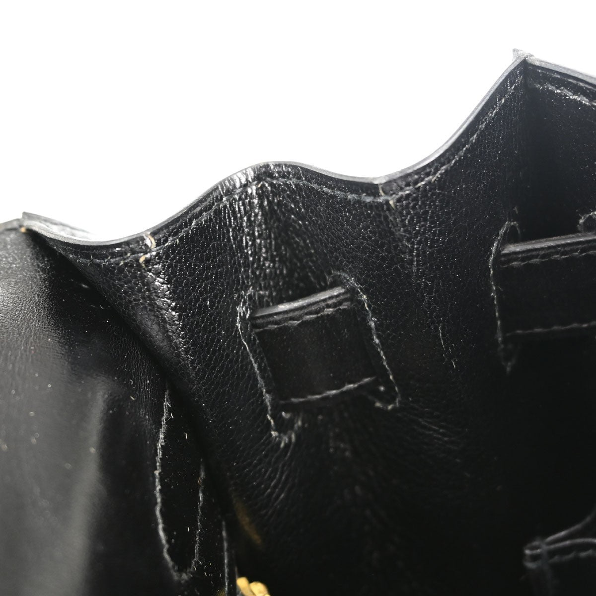 Hermès Black Box Calf Kelly 32 Sellier 2way Handbag