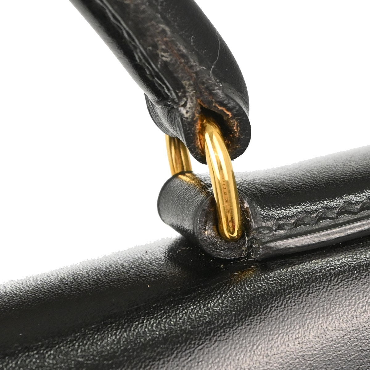 Hermès Black Box Calf Kelly 32 Sellier 2way Handbag