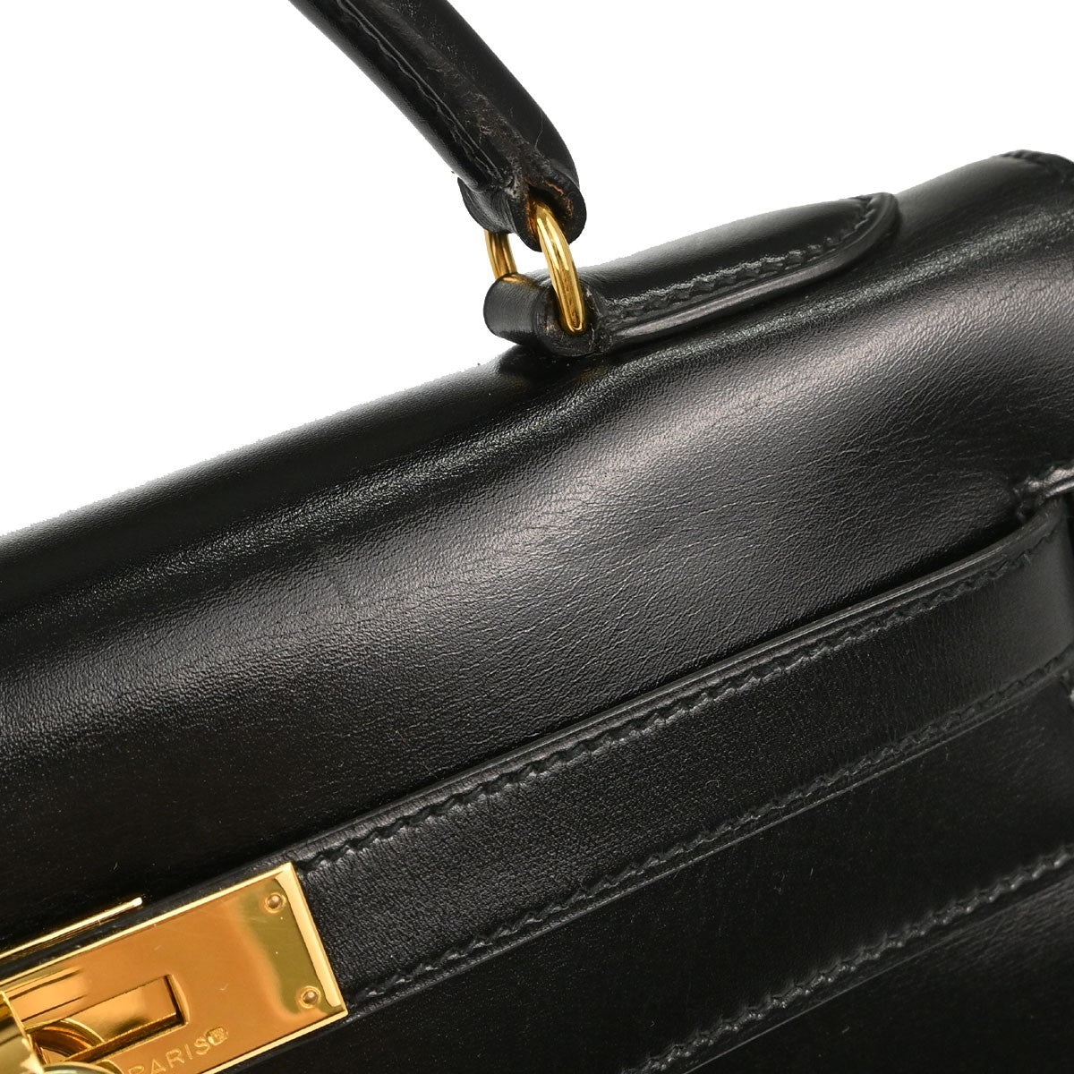 Hermès Black Box Calf Kelly 32 Sellier 2way Handbag
