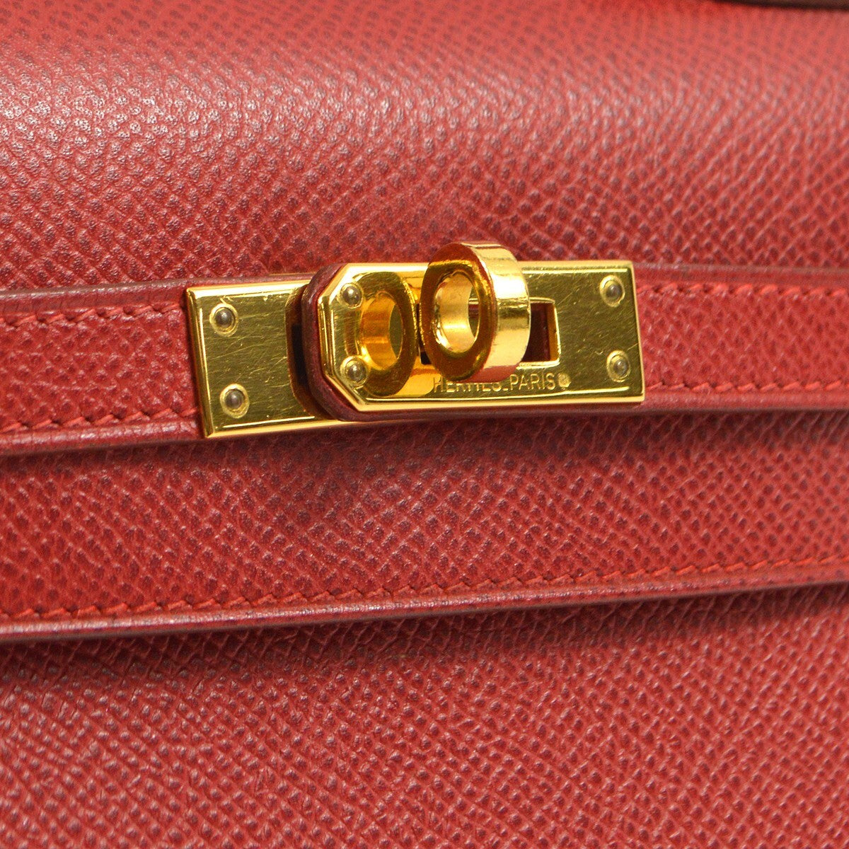 Hermès Rouge Vif Courchevel Mini Kelly 20 Handbag