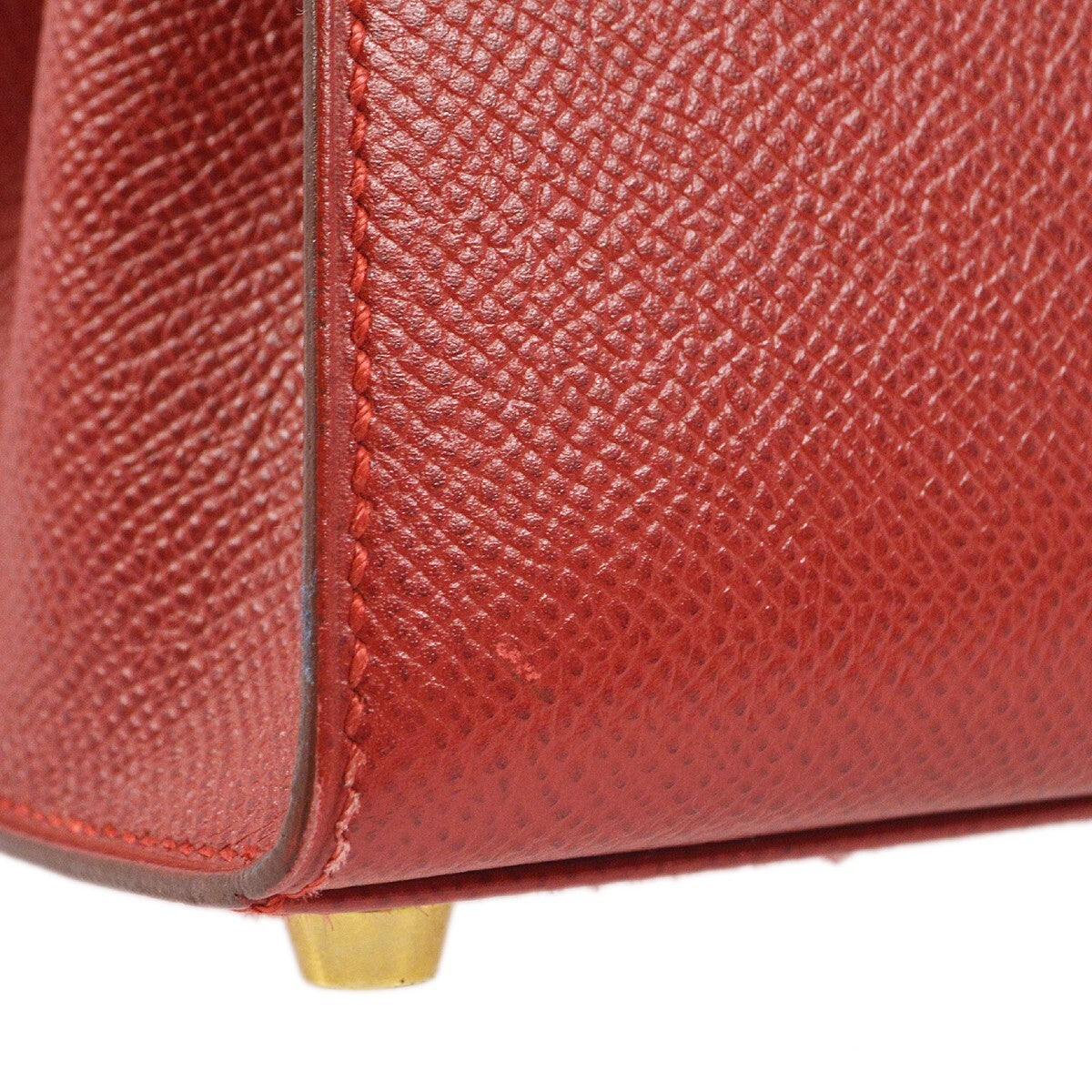 Hermès Rouge Vif Courchevel Mini Kelly 20 Handbag