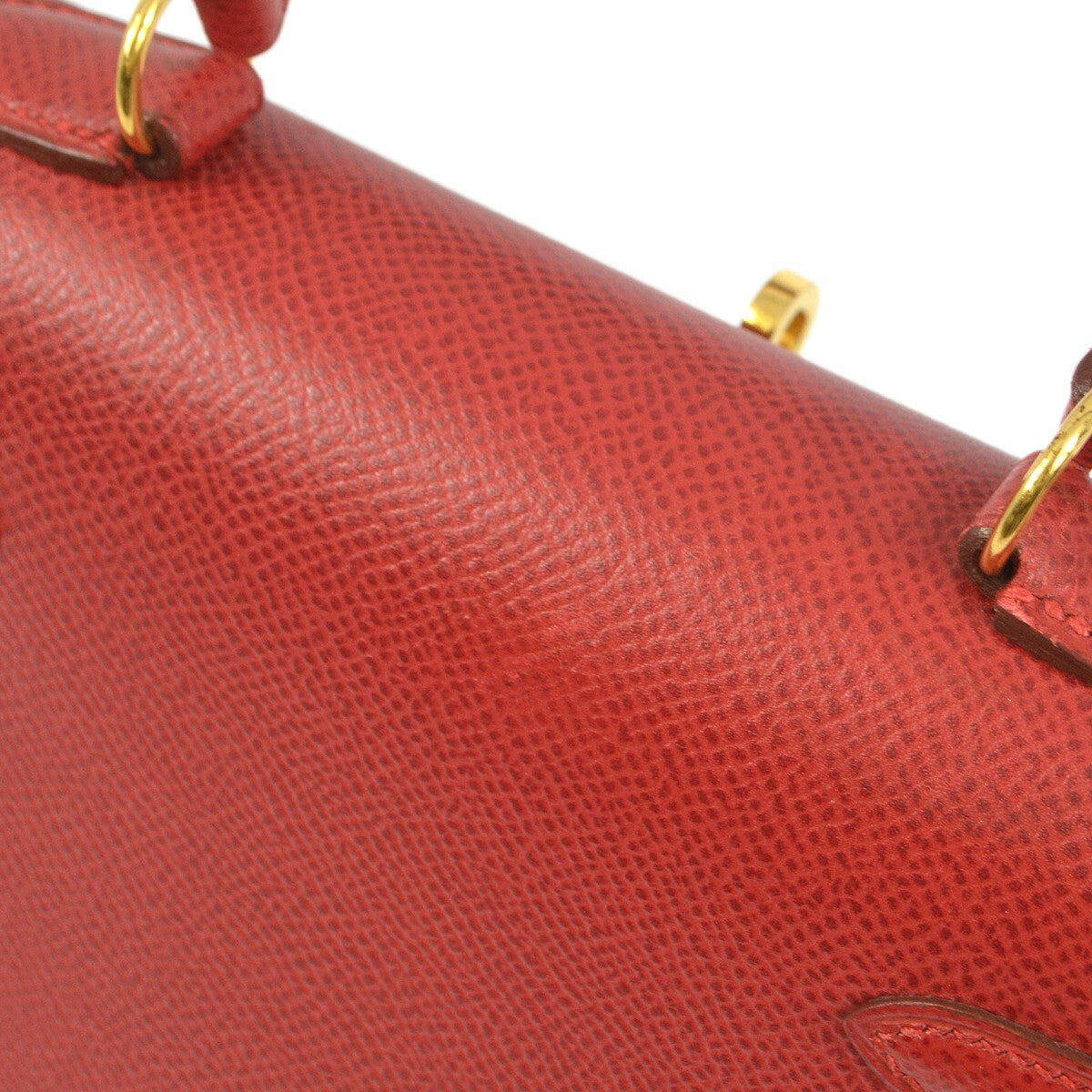 Hermès Rouge Vif Courchevel Mini Kelly 20 Handbag