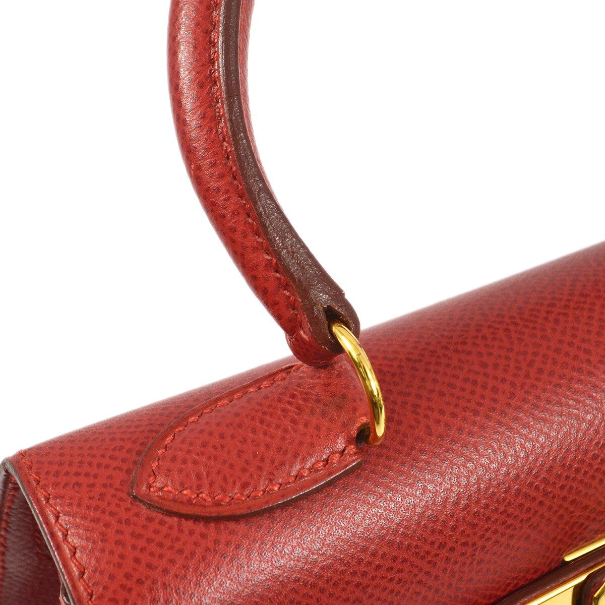 Hermès Rouge Vif Courchevel Mini Kelly 20 Handbag