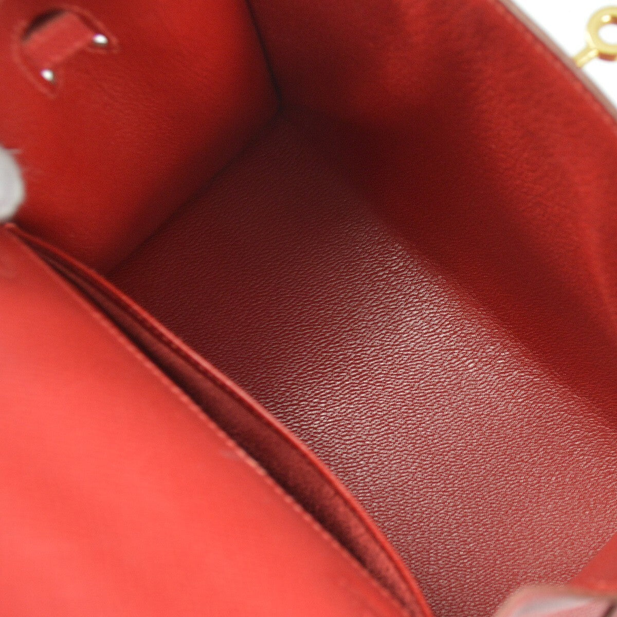 Hermès Rouge Vif Courchevel Mini Kelly 20 Handbag