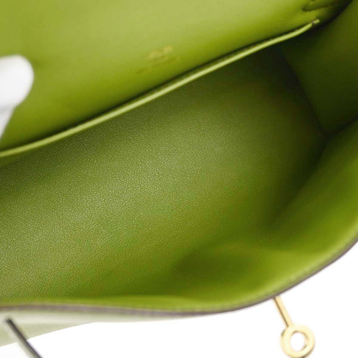 Hermès Anis Green Swift Kelly Pochette Handbag