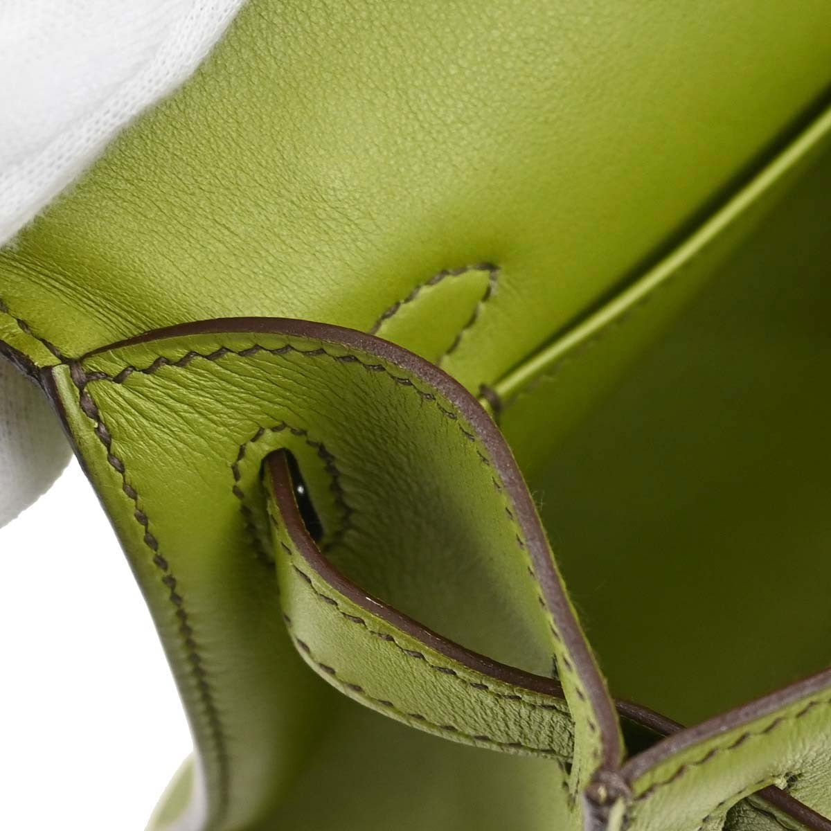 Hermès Anis Green Swift Kelly Pochette Handbag