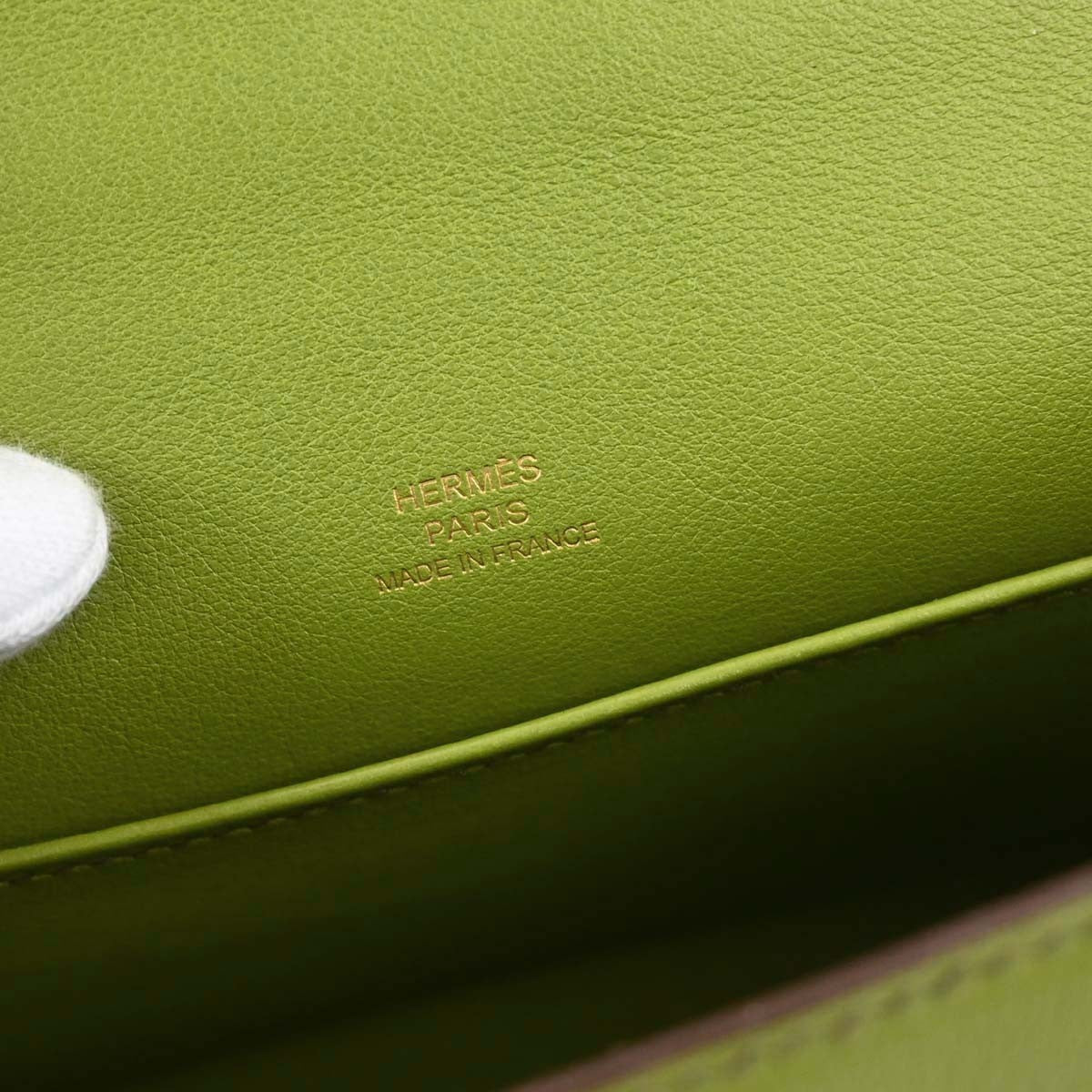 Hermès Anis Green Swift Kelly Pochette Handbag