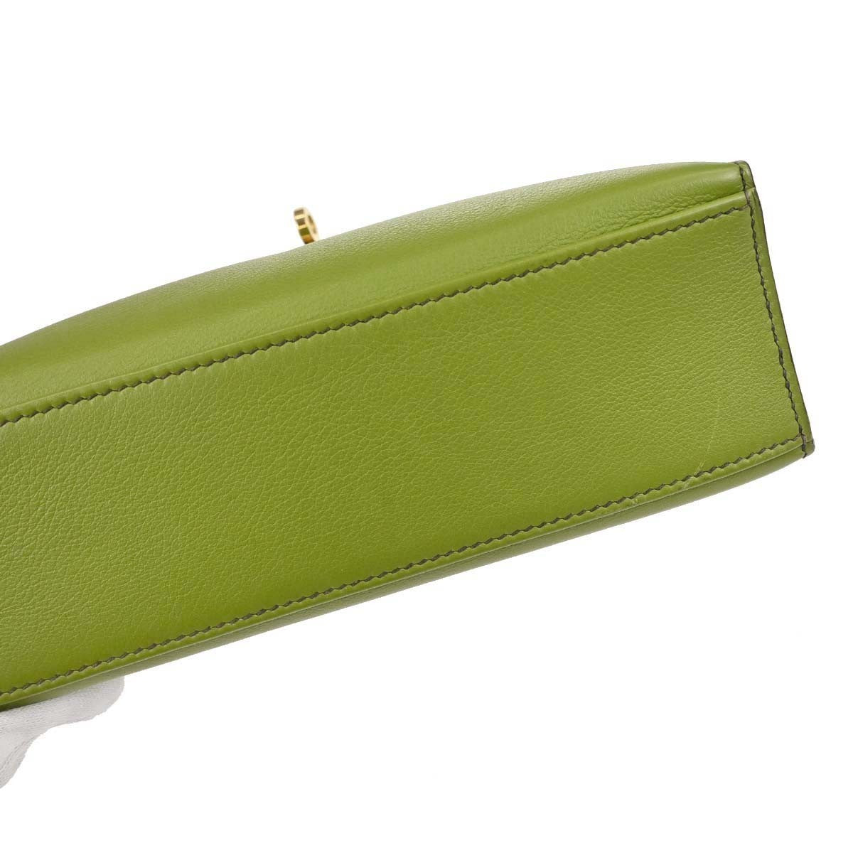 Hermès Anis Green Swift Kelly Pochette Handbag