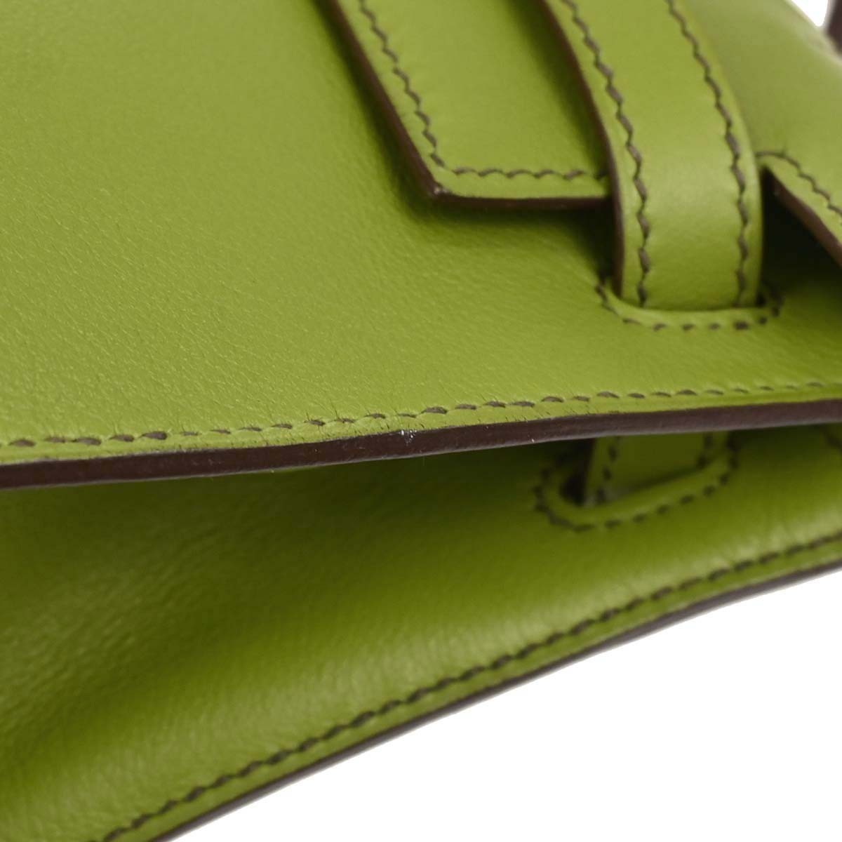Hermès Anis Green Swift Kelly Pochette Handbag