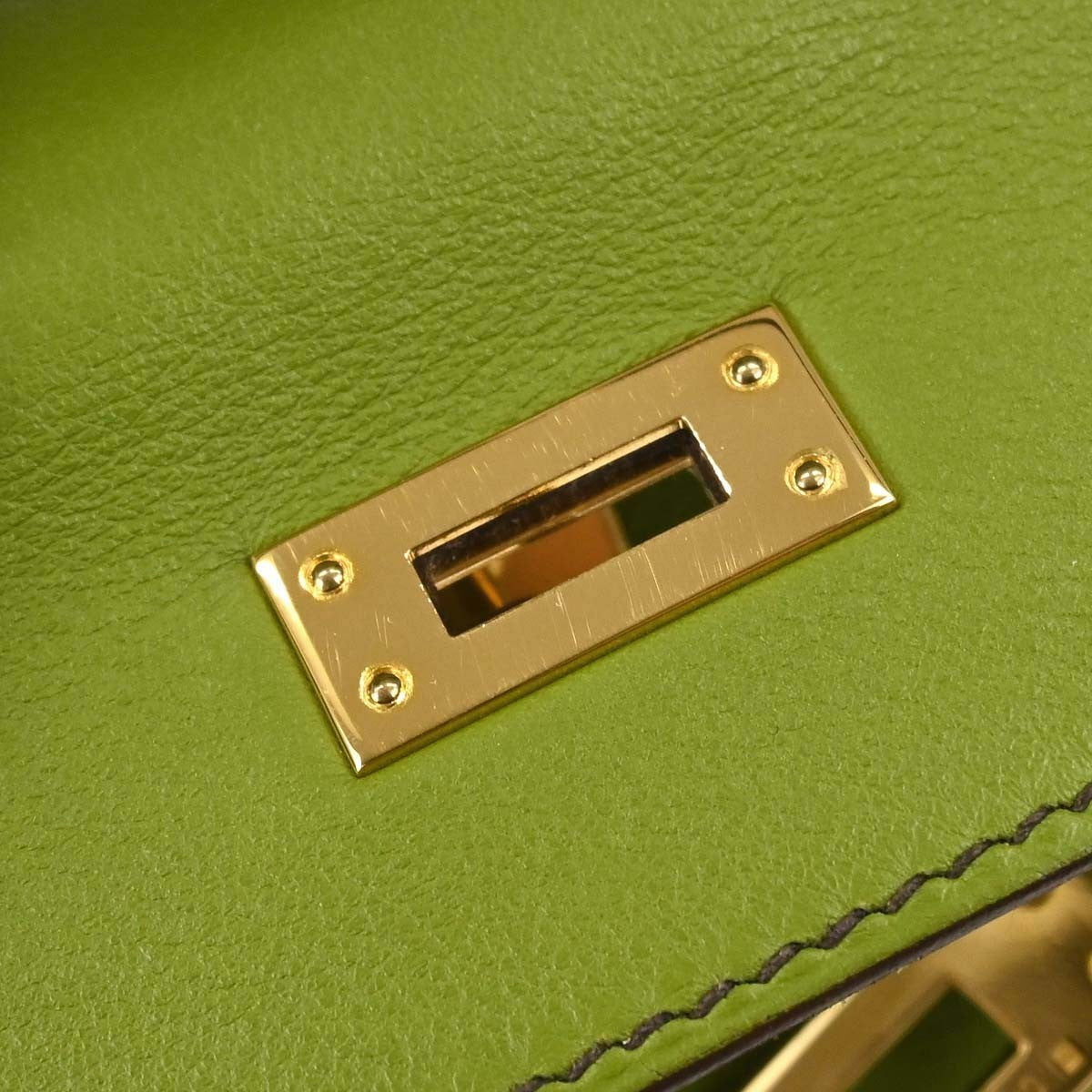 Hermès Anis Green Swift Kelly Pochette Handbag