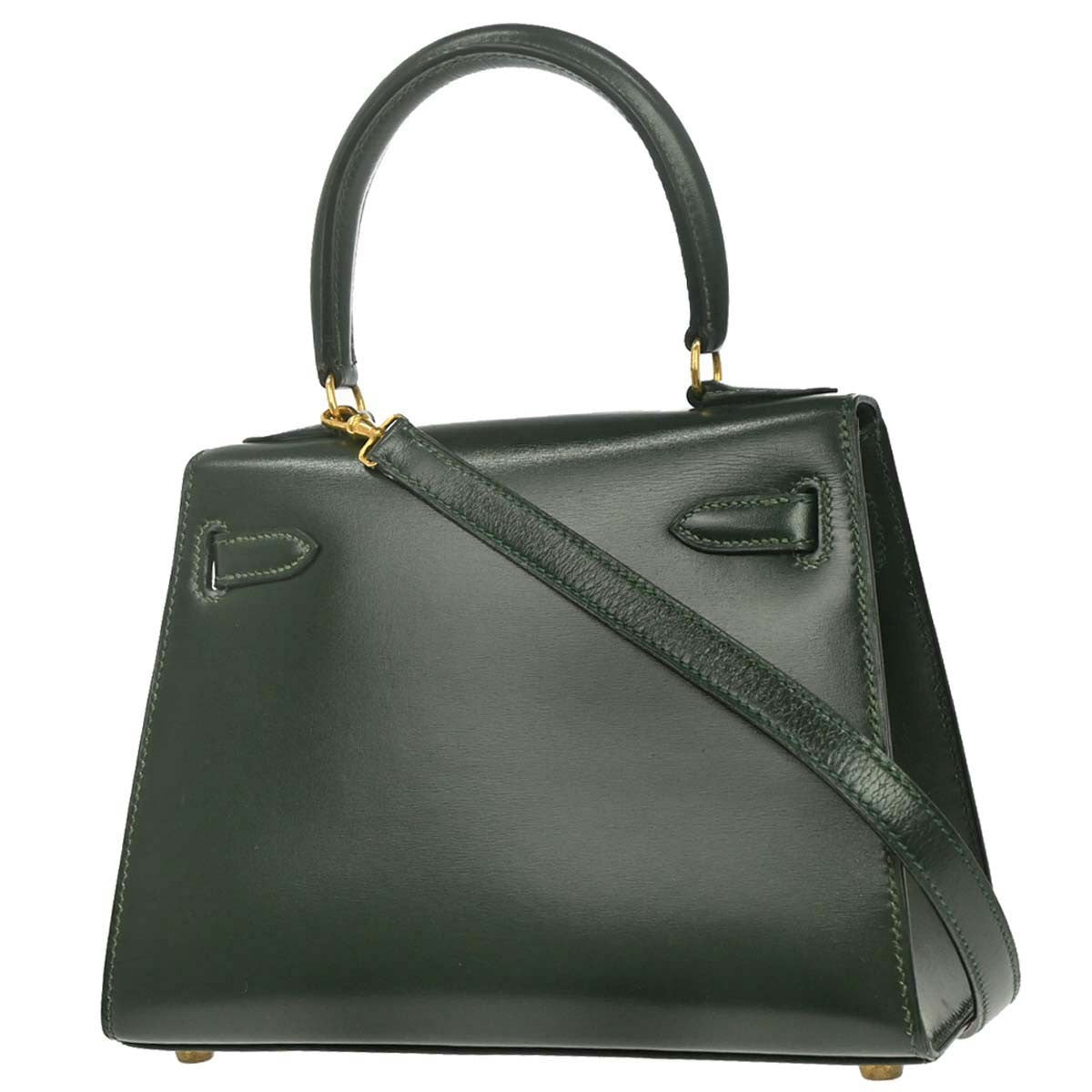 Hermès Vert Fonce Box Calf Mini Kelly 20 2way Sellier Handbag