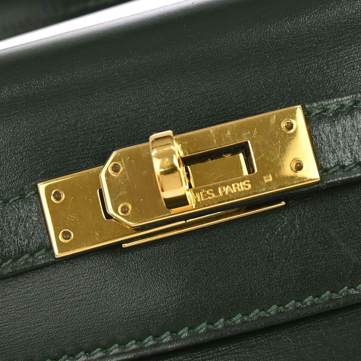 Hermès Vert Fonce Box Calf Mini Kelly 20 2way Sellier Handbag