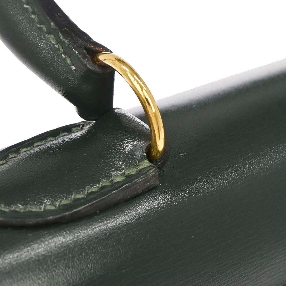 Hermès Vert Fonce Box Calf Mini Kelly 20 2way Sellier Handbag