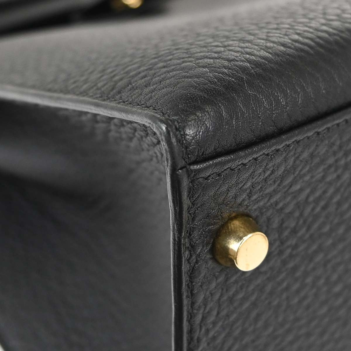 Hermès Black Ardennes Kelly 35 Sellier 2way Handbag