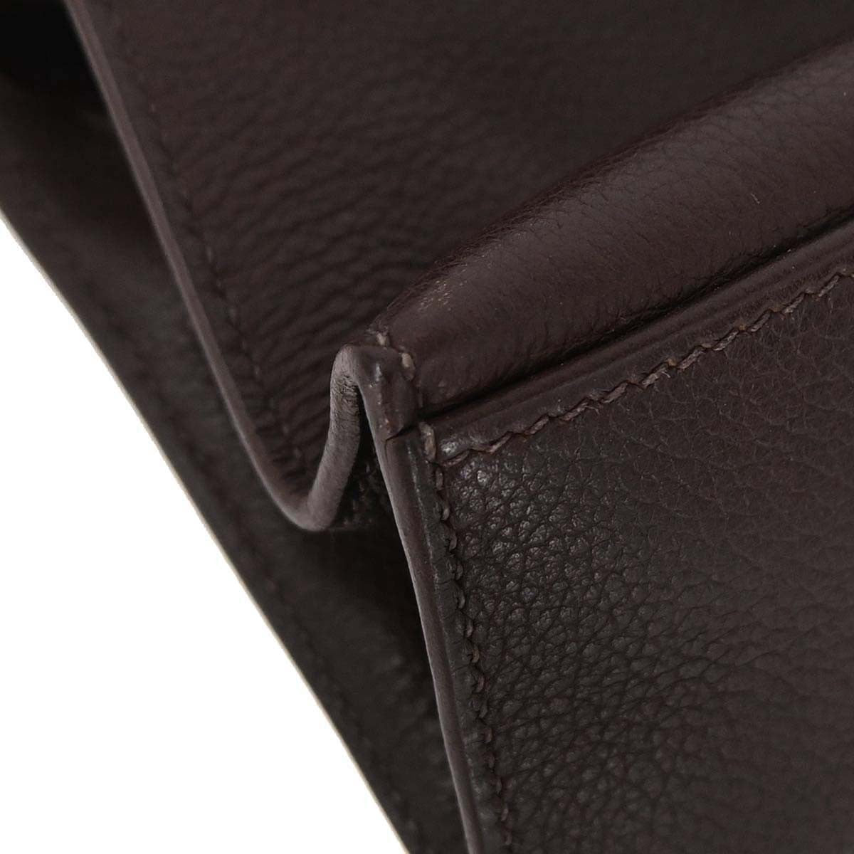 Hermès Havane Evergrain Kelly Pochette Handbag