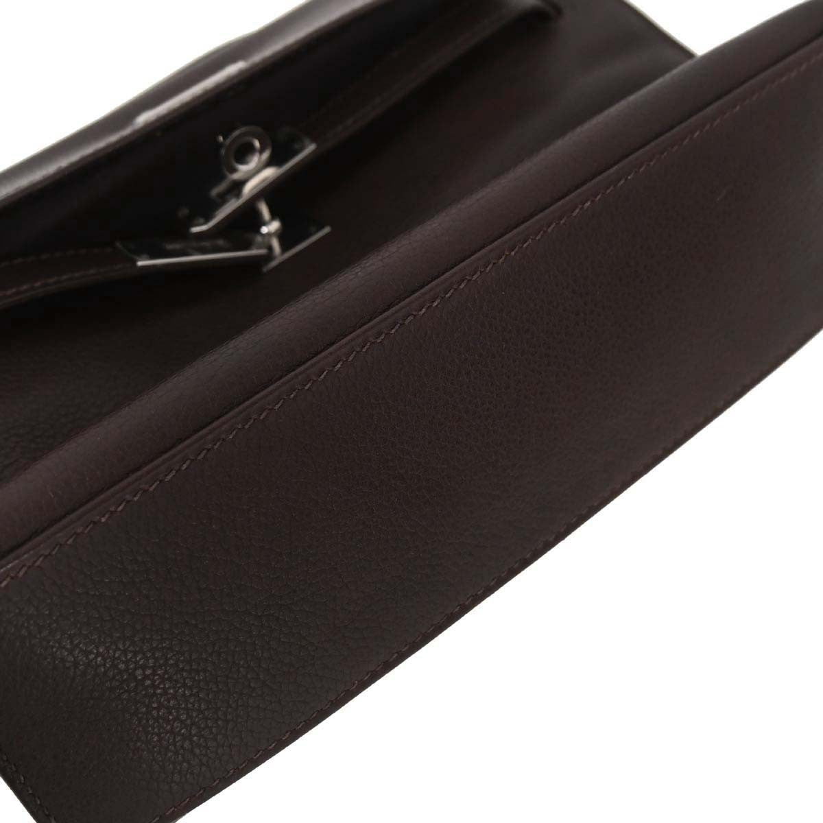 Hermès Havane Evergrain Kelly Pochette Handbag