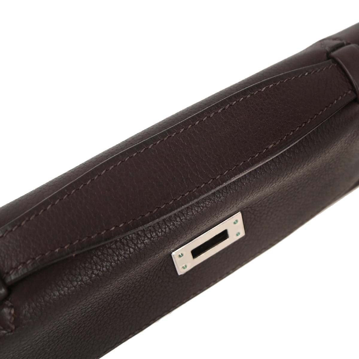 Hermès Havane Evergrain Kelly Pochette Handbag