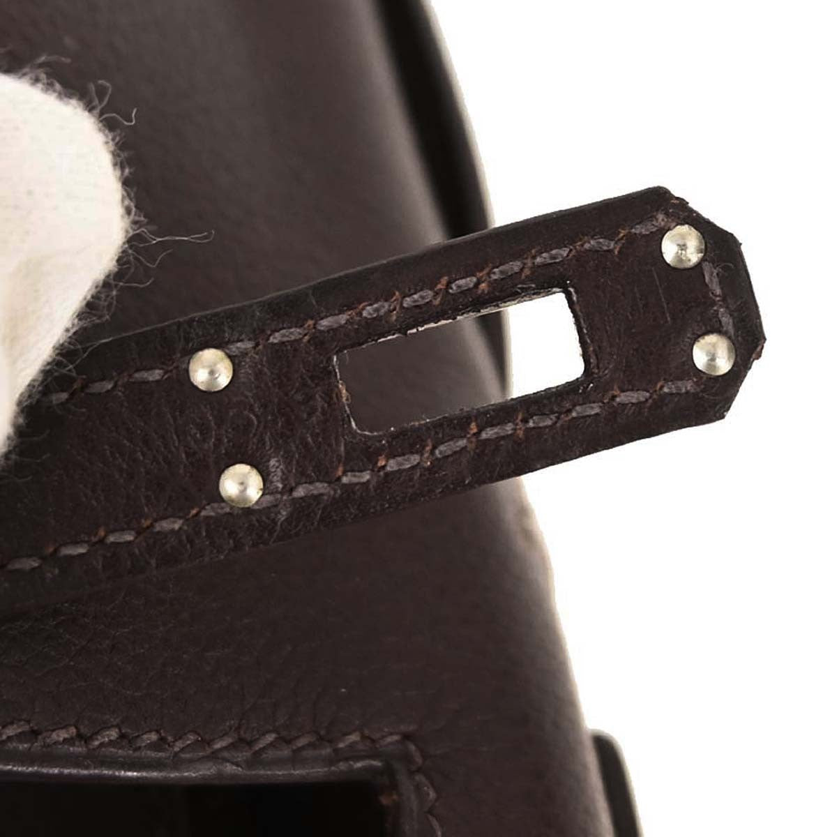 Hermès Havane Evergrain Kelly Pochette Handbag