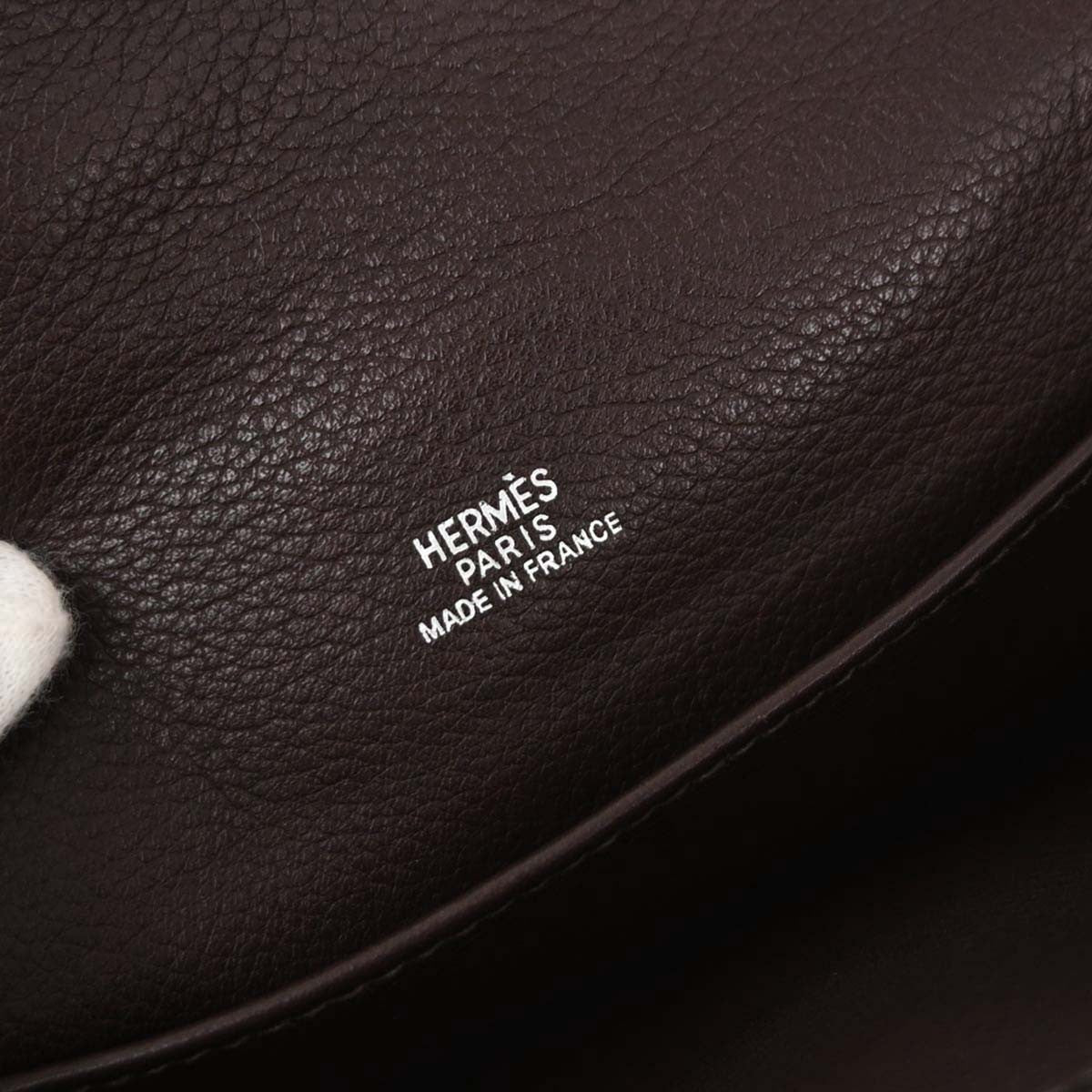 Hermès Havane Evergrain Kelly Pochette Handbag