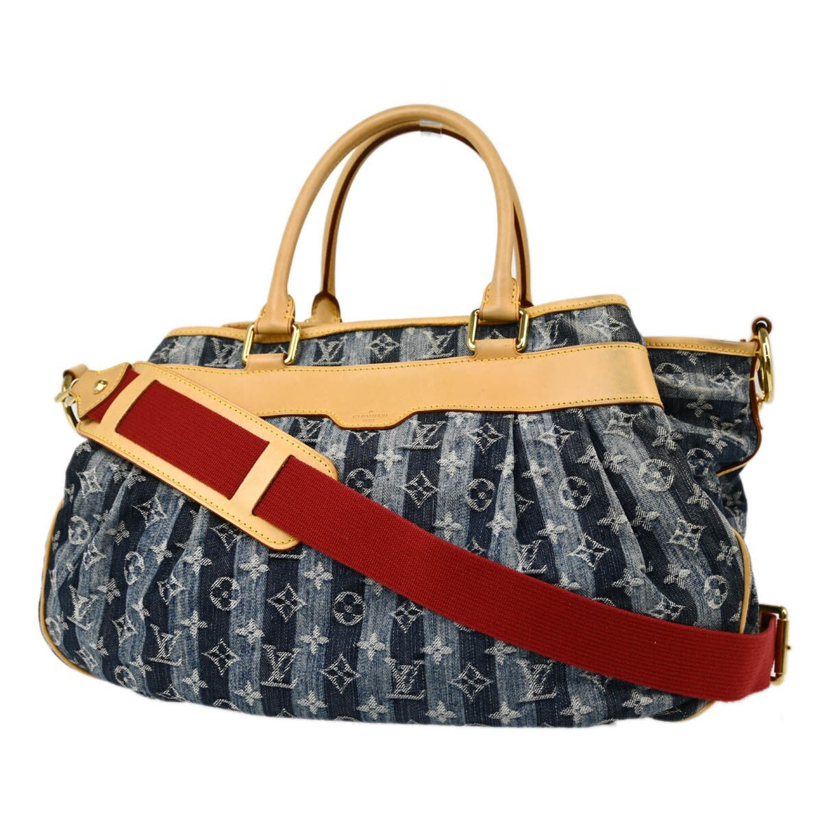 Louis Vuitton Blue Monogram Denim Cabas Raye GM 2way Tote