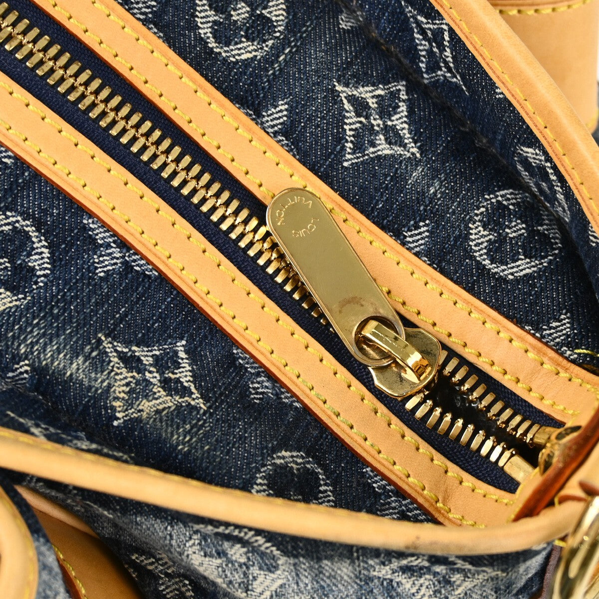 Louis Vuitton Blue Monogram Denim Cabas Raye GM 2way Tote
