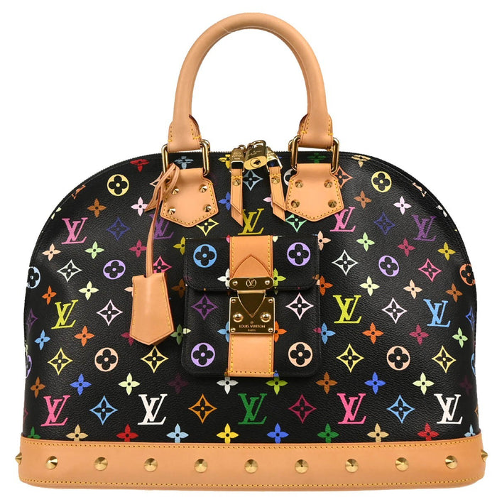 Louis Vuitton Black Monogram Multicolor Alma GM Handbag