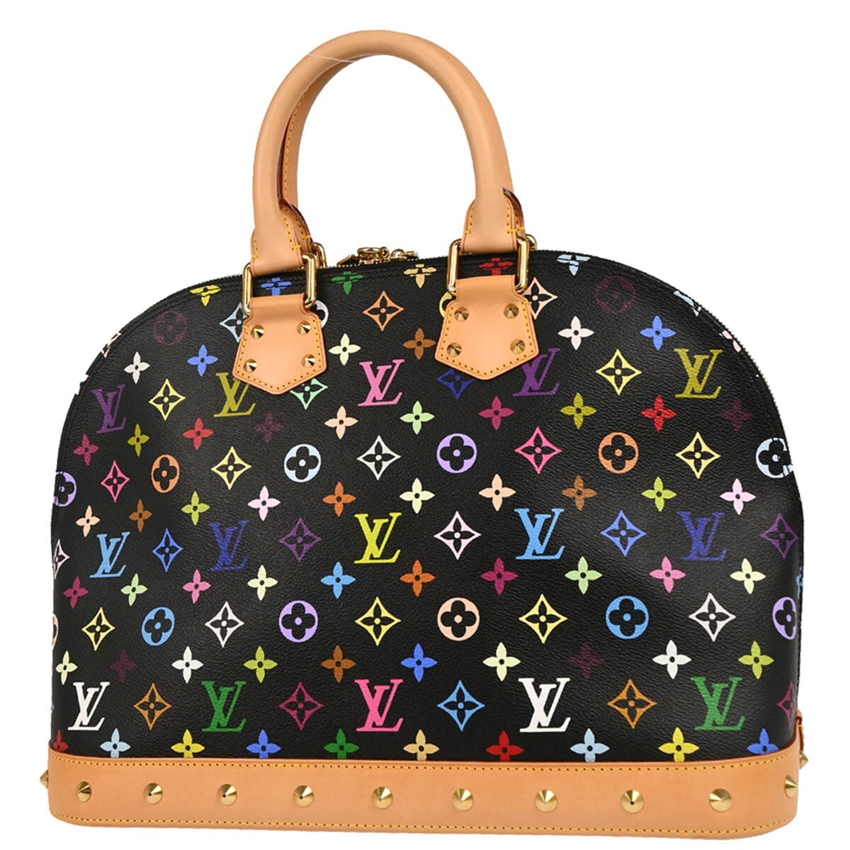 Louis Vuitton Black Monogram Multicolor Alma GM Handbag