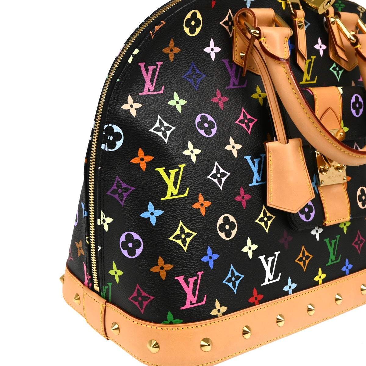 Louis Vuitton Black Monogram Multicolor Alma GM Handbag