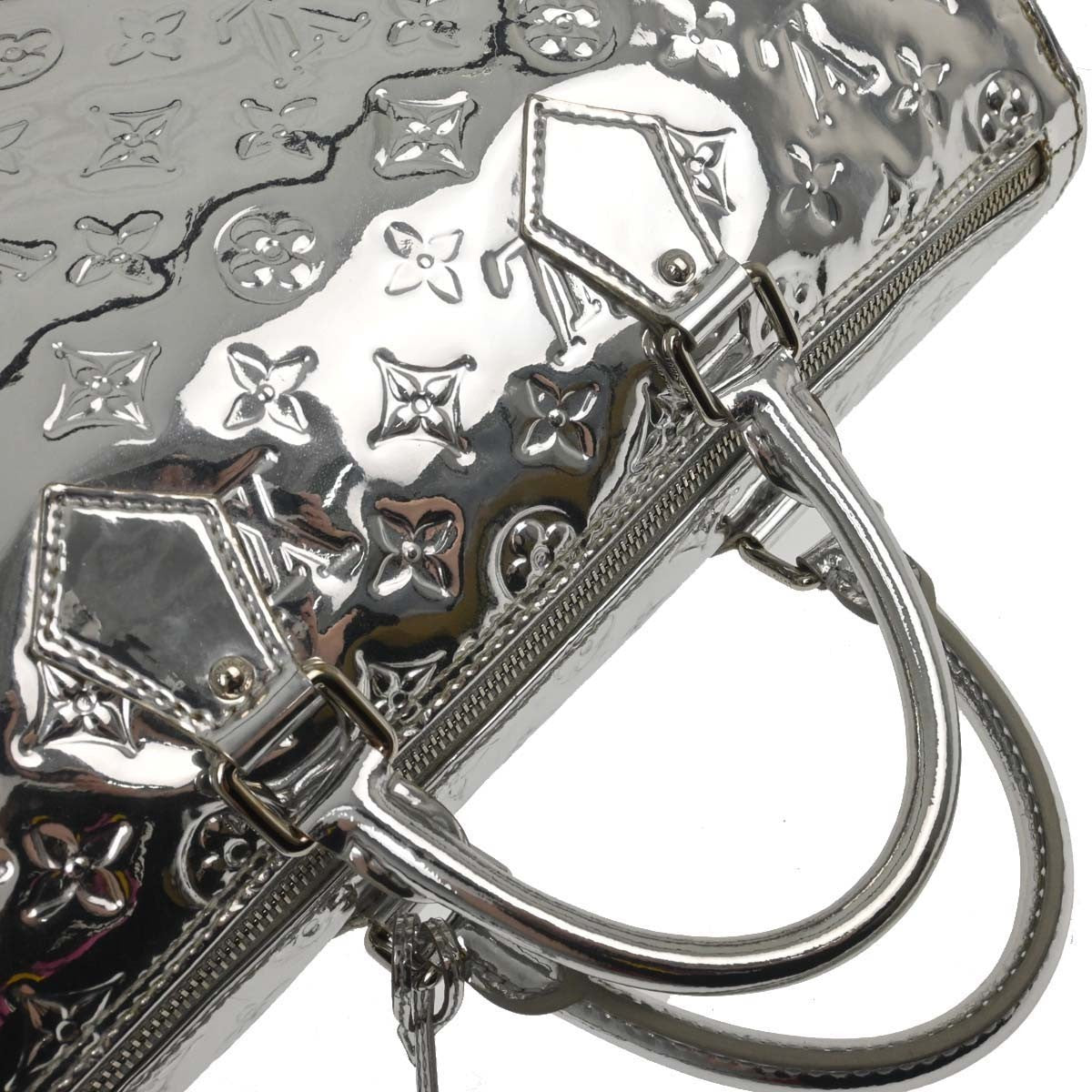 Louis Vuitton Silver Monogram Miroir Speedy 35 Handbag
