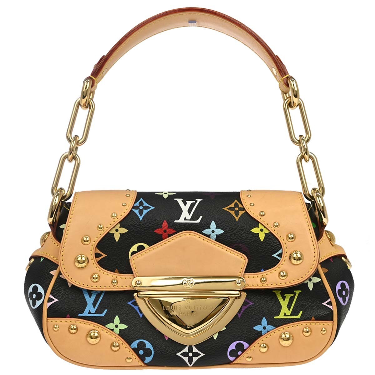 Louis Vuitton Black Monogram Multicolor Marilyn Handbag
