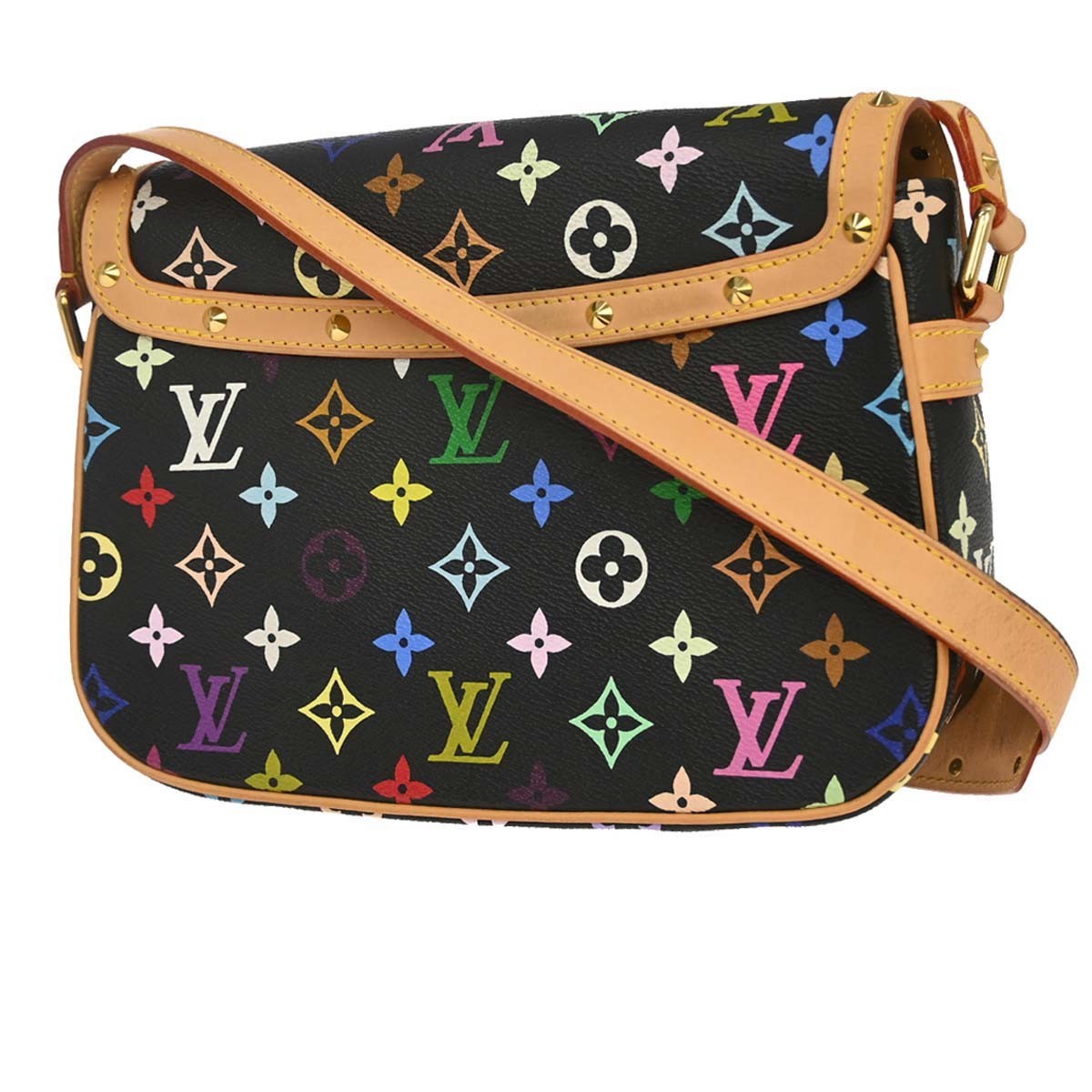 Louis Vuitton Black Monogram Multicolor Sologne Shoulder Bag