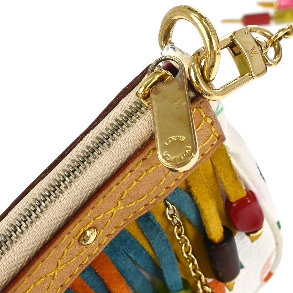 Louis Vuitton Monogram Multicolor Bucket Fringe Tote Bag