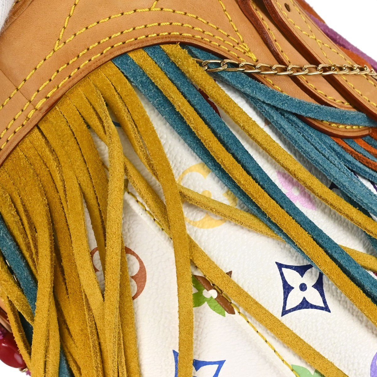 Louis Vuitton Monogram Multicolor Bucket Fringe Tote Bag