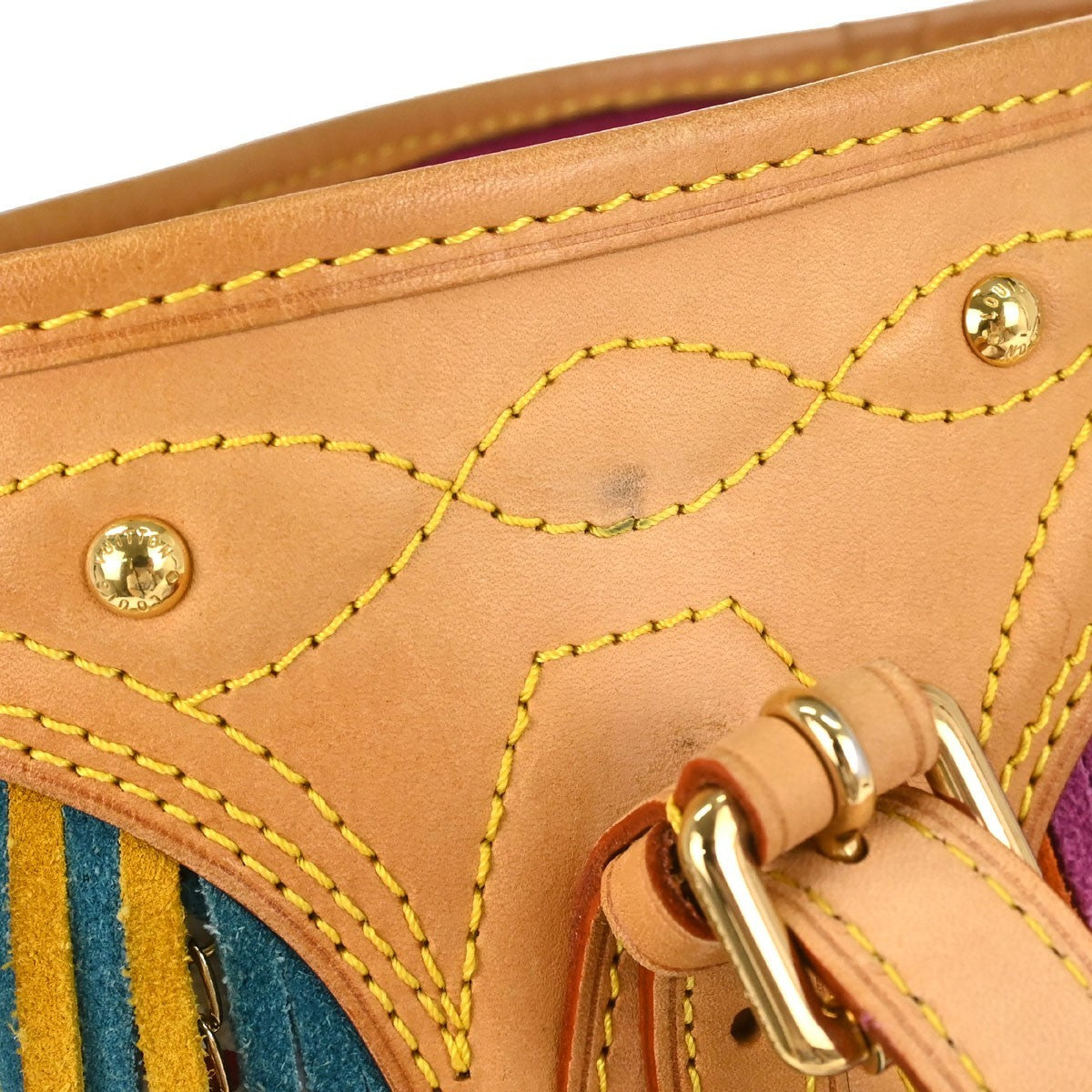 Louis Vuitton Monogram Multicolor Bucket Fringe Tote Bag