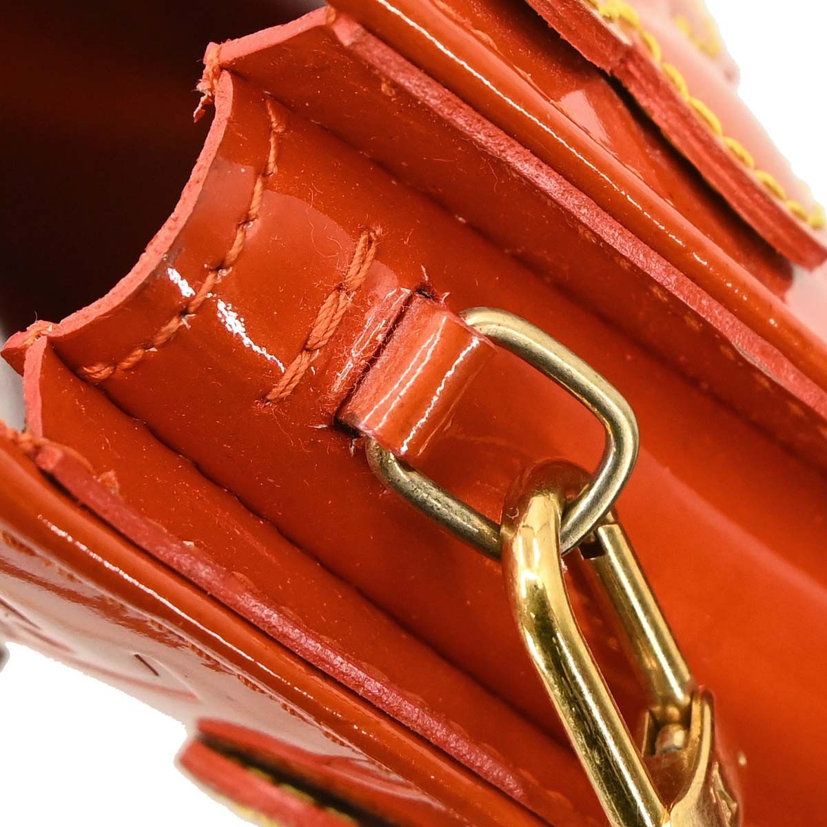 Louis Vuitton Orange Vernis Flower Lexington Handbag