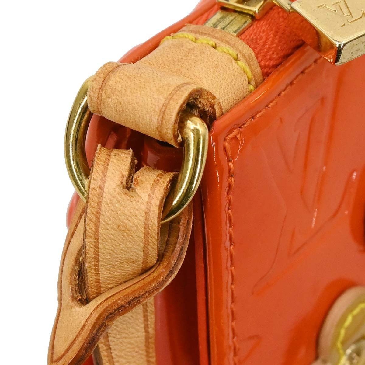 Louis Vuitton Orange Vernis Flower Lexington Handbag