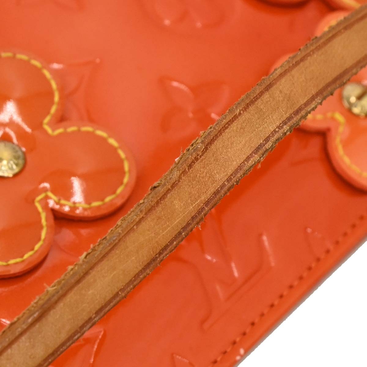 Louis Vuitton Orange Vernis Flower Lexington Handbag
