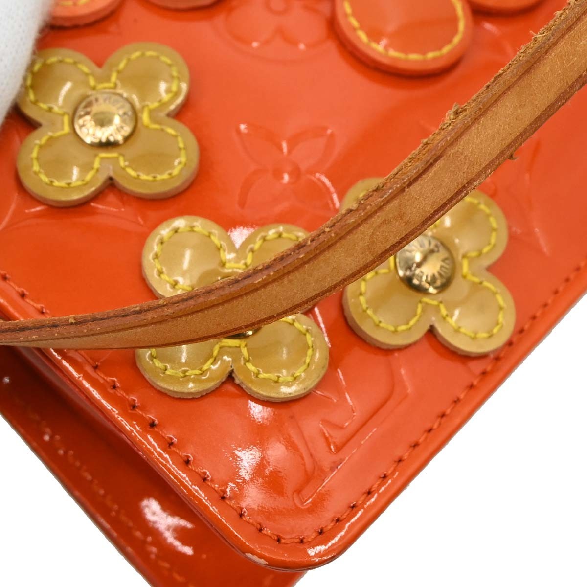 Louis Vuitton Orange Vernis Flower Lexington Handbag