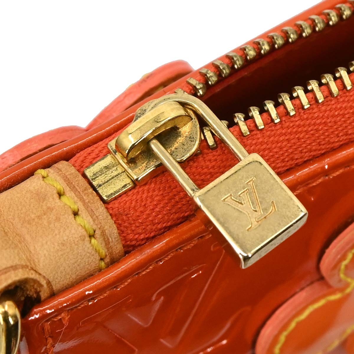 Louis Vuitton Orange Vernis Flower Lexington Handbag