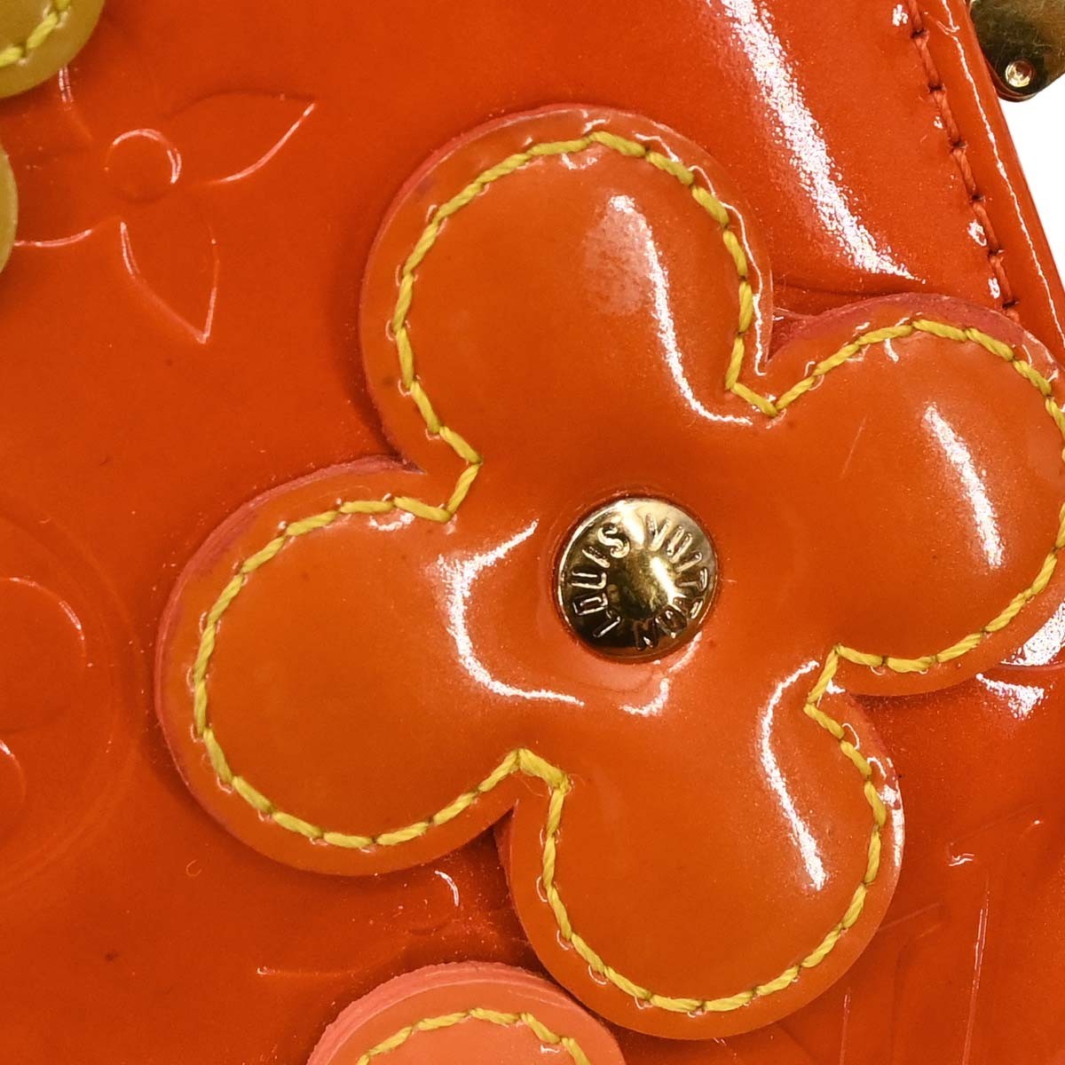 Louis Vuitton Orange Vernis Flower Lexington Handbag