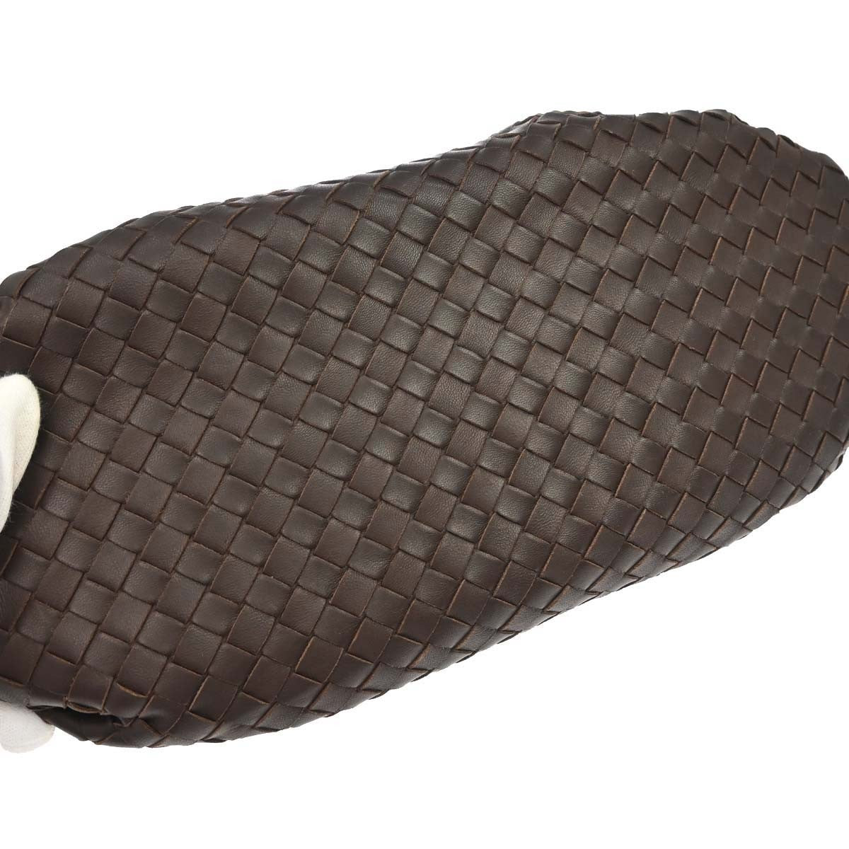 Bottega Veneta Brown Lambskin Intrecciato Shoulder Bag