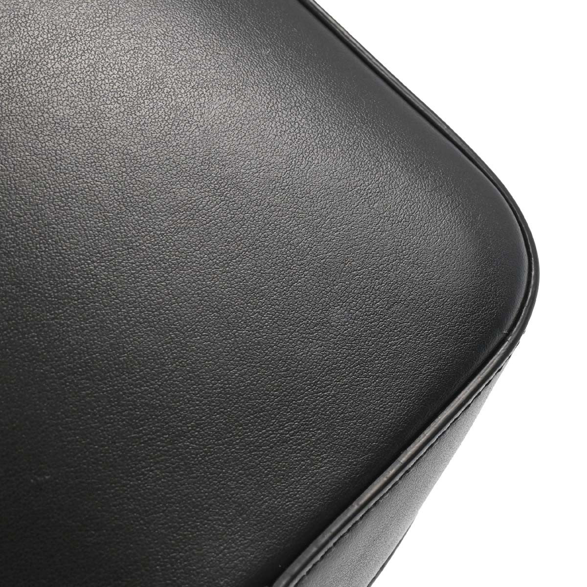 Saint Laurent Black Calfskin Teddy Drawstring Tote Handbag