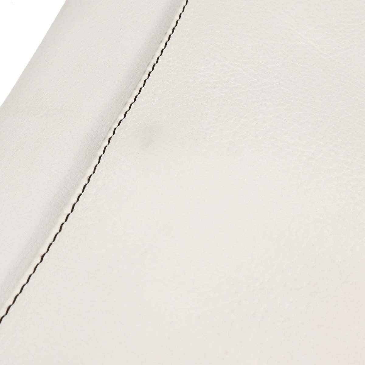 Christian Dior White Leather Saddle Handbag