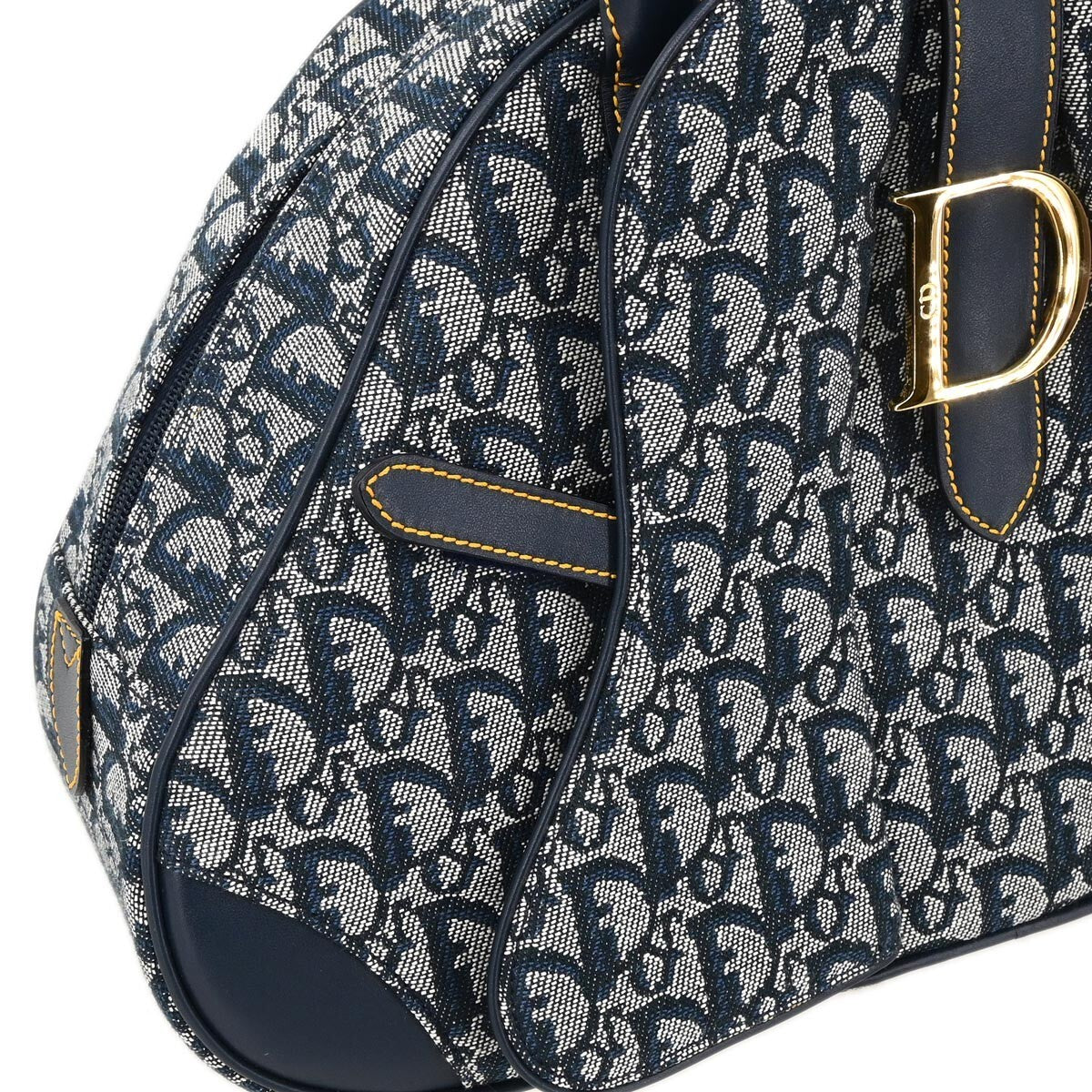 Christian Dior Navy Double Saddle Trotter Handbag