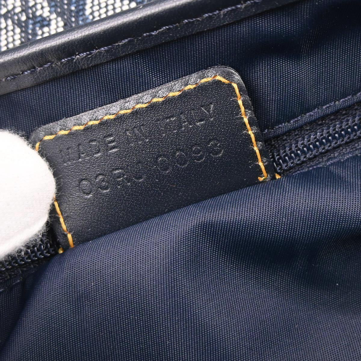 Christian Dior Navy Trotter Double Saddle Handbag