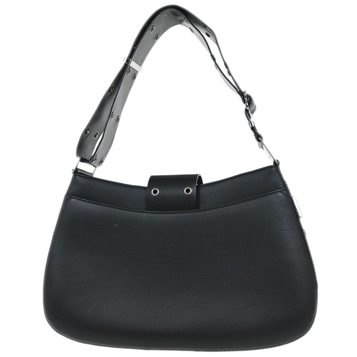 Christian Dior Black Leather Street Chic Columbus Shoulder Bag