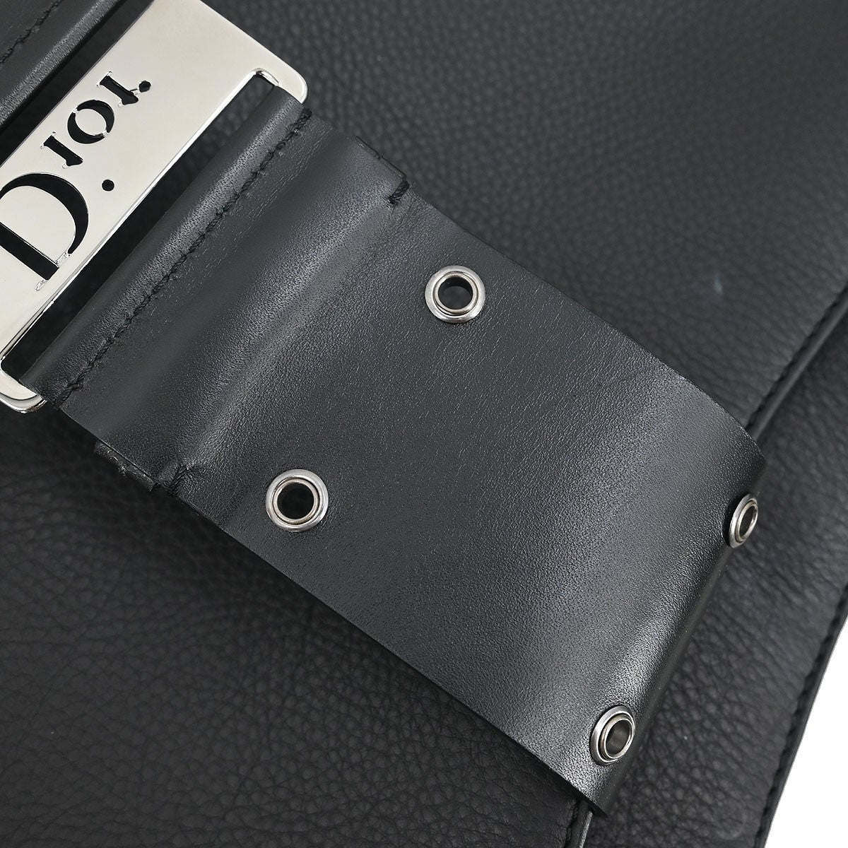 Christian Dior Black Leather Street Chic Columbus Shoulder Bag
